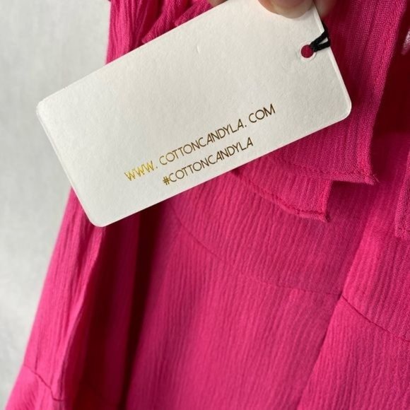 Cotton Candy LA juniors ladies romper hot pink multiple sizes NWT - Picture 9 of 12